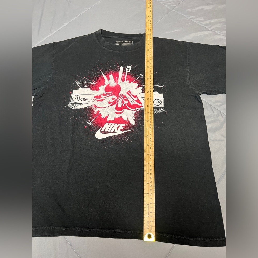 Nike Black Tee with Red and White Graphic - Picture 3 of 5